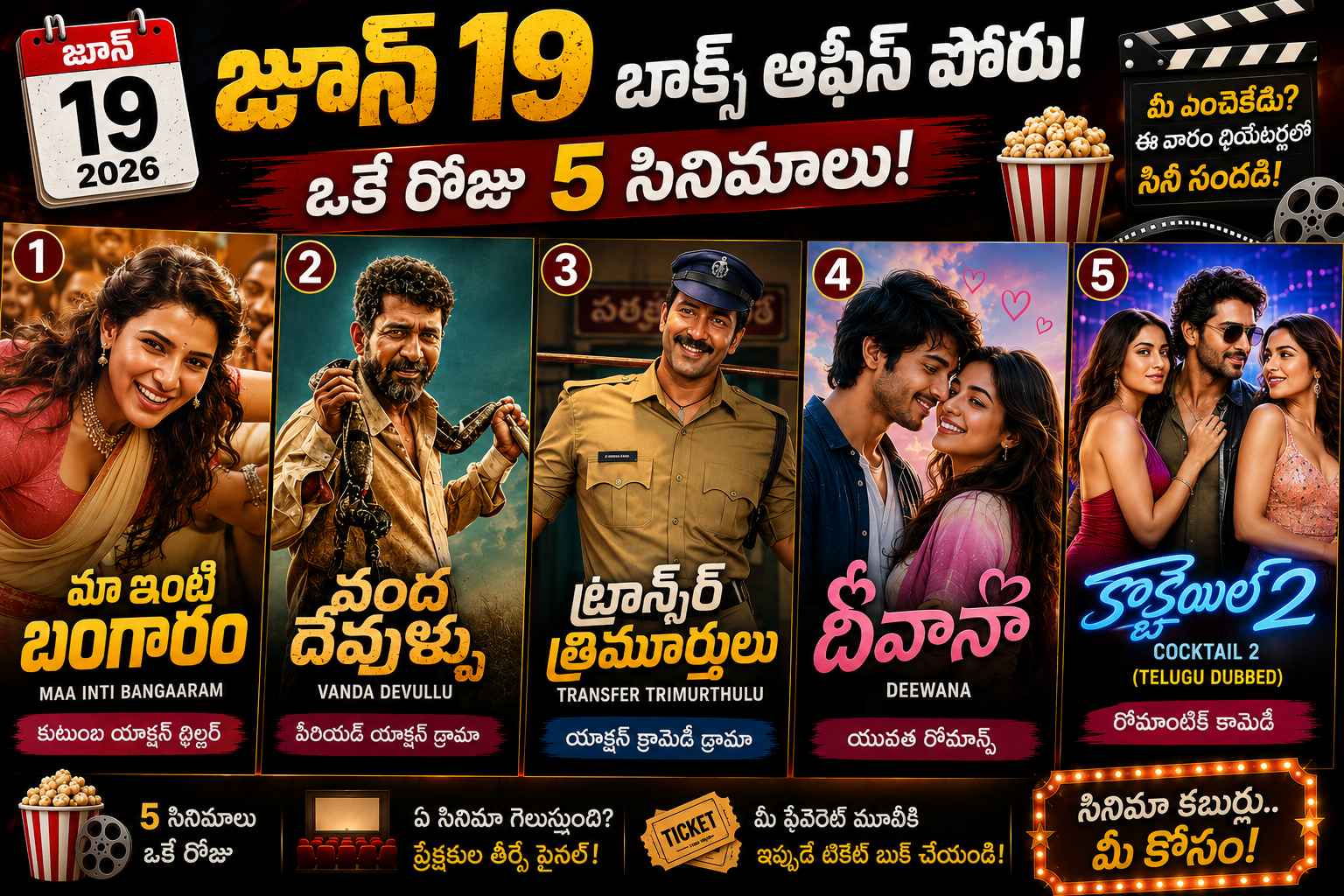 జూన్ 19 బాక్సాఫీస్ పోరు