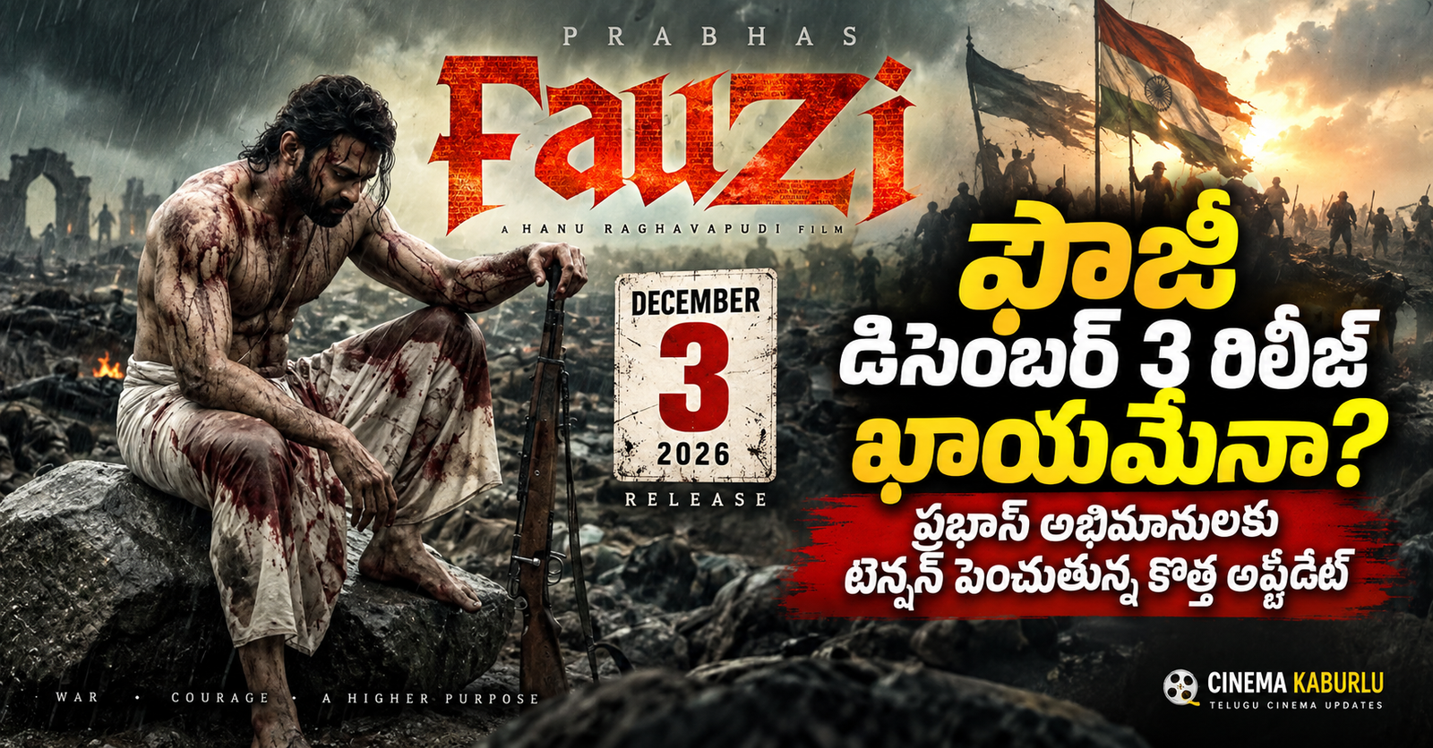Fauzi movie Prabhas release date December 2026